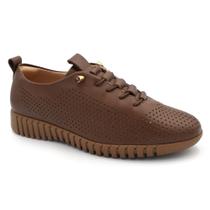 Tênis de Couro Casual Feminino Comfortflex 2675303