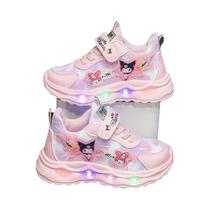 Tênis De Couro Para Meninas Com Estampa De Desenho Animado, Impermeáveis, Respiráveis,