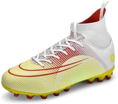 Tênis de futebol masculinos de futebol com pontas longas, couro e borracha Tênis de futebol masculinos de futebol com pontas longas, couro e borracha