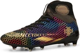 Tênis de futebol masculinos de futebol com pontas longas, couro e borracha Tênis de futebol masculinos de futebol com pontas longas, couro e borracha