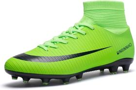 Tênis de futebol masculinos de futebol com pontas longas, couro e borracha Tênis de futebol masculinos de futebol com pontas longas, couro e borracha