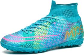 Tênis de futebol masculinos de futebol com pontas longas, couro e borracha Tênis de futebol masculinos de futebol com pontas longas, couro e borracha