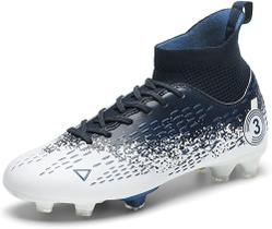 Tênis de futebol masculinos de futebol com pontas longas, couro e borracha Tênis de futebol masculinos de futebol com pontas longas, couro e borracha