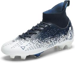 Tênis de futebol masculinos de futebol com pontas longas, couro e borracha Tênis de futebol masculinos de futebol com pontas longas, couro e borracha