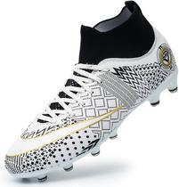 Tênis de futebol masculinos de futebol com pontas longas, couro e borracha Tênis de futebol masculinos de futebol com pontas longas, couro e borracha