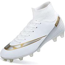 Tênis de futebol UYO, chuteiras de cano alto para homens, brancas, UE 41/US 8 Tênis de futebol UYO, chuteiras de cano alto para homens, brancas, UE 41/US 8