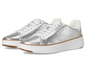 Tênis de golfe Cole Haan Grandpro Topspin feminino prateado 5W