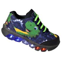 Tenis De Led Infantil Dino Dinossauro Lançamento Novo