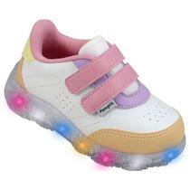 Tênis de Led Infantil Menina Liz Luz Colorido - Pampili