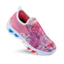 Tenis de led infantil meninas Ledstar calce facil unicornio desenhos com luz Luzinhas