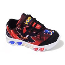 Tênis De Led Infantil Menino Masculino Sonic Shadow