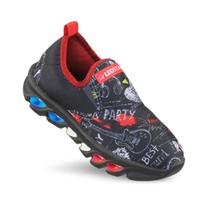 Tenis de led infantil meninos Ledstar calce facil luzinhas Rock