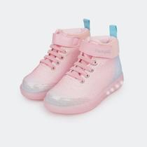 Tênis De Led Infantil Pampili Sneaker Glitter E Degradê Rosa