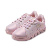 Tênis de Led Infantil Sneaker Luz com Glitter Fino e Borboleta Strass 165165 Rosa 1353