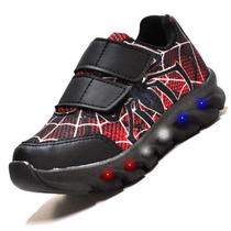 Tenis De Led Led Masculino Aranha Meninos Estilo Barato Original