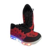 Tênis de Led Luizinha Luzes Piscam Na Sola Infantil Kids Criança Masculino Menino Aranha Tênis de Led Luizinha Luzes Piscam Na Sola Infantil Kids Criança Masculino Menino Aranha