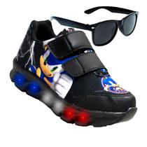 Tenis De Led Masculino Sonic Calce Facil Meninos Infantil Estilo Original + Oculos