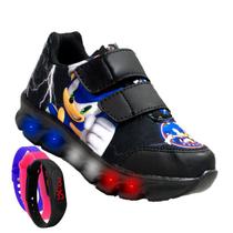 Tenis De Led Masculino Sonic Calce Facil Meninos Infantil Estilo Original + Relogio Tenis De Led Masculino Sonic Calce Facil Meninos Infantil Estilo Original + Relogio