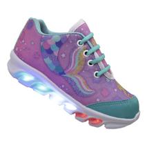 Tênis de Led Ortokids Infantil Menina Sereia