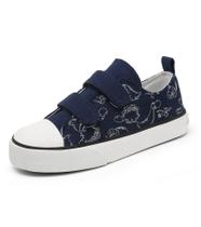 Tênis de lona Cofopo Dinosaur para meninos com alça ajustável