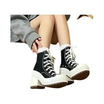 Tênis De Lona Com Plataforma Para Mulheres, Estilo Casual, Moda Ao Ar Livre, Sapatos De Skate 2025