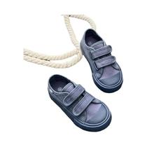 Tênis De Lona Em Cores Candy Para Meninas, Solado Macio, tiras autocolantes, Calçados Casuais Para Crianças Na