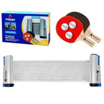 Tenis de Mesa com Rede Ajustável Infantil 6 Peças Ping Pong
