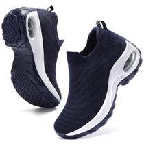 Tênis de moda HKR 348 Navy Work Shoes Femininos Tamanho 39