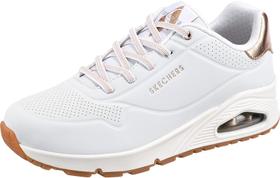 Tênis de moda Skechers Uno-Shimmer Away Wedge White Femininos