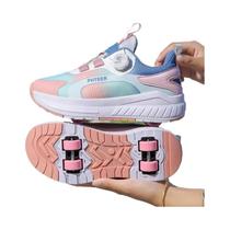 Tênis De Patins De 4 Rodas Para Crianças, Calçados Multifuncionais Para Esportes Ao Ar Livre Para