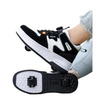 Tênis De Patins Para Crianças, Meninos E Meninas, Com Rodas, Tênis Casuais Para Corrida, Tamanhos