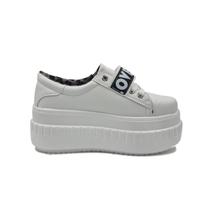 Tênis de plataforma genéricos femininos brancos Tênis de plataforma genéricos femininos brancos