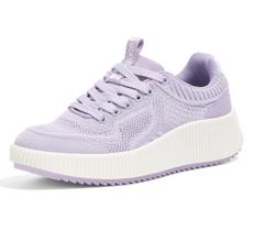 Tênis de plataforma LUCKY STEP Rhinestone Fashion Purple Women