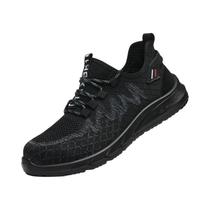 Tênis De Segurança Unissex Com Biqueira De Aço Em Malha Respirável, Leves, Confortáveis E