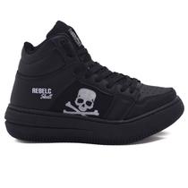 Tênis de Treino Botinha Feminino Skull Caveira Academia Especial Treino Dança Trainning Rebelc Mega Oferta Tênis de Treino Botinha Feminino Skull Caveira Academia Especial Treino Dança Trainning Rebelc Mega Oferta