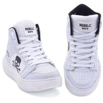 Tênis de Treino Botinha Feminino Skull Caveira Academia Especial Treino Dança Trainning Rebelc Mega Oferta