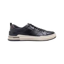 Tênis democrata denim mike couro preto