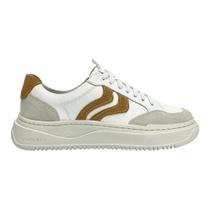 Tênis Democrata Feminino Block 616102 Branco/Telha Tênis Democrata Feminino Block 616102 Branco/Telha