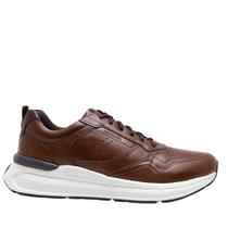 Tênis Democrata Masculino Denim Brad Ultra Light Tan Couro Tênis Democrata Masculino Denim Brad Ultra Light Tan Couro