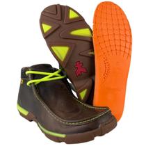 Tênis Destroyer Masculino Couro Bovino Goyazes Oficial Neon Com Cadarço Marrom Ref.191001C Tênis Destroyer Masculino Couro Bovino Goyazes Oficial Neon Com Cadarço Marrom Ref.191001C