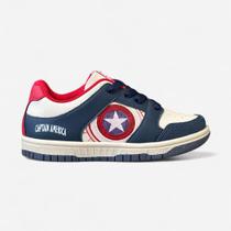 Tênis Disney Marvel Capitão América Infantil Branco Tênis Disney Marvel Capitão América Infantil Branco