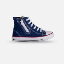 Tênis Diversão Canvas Hi Ziper Infantil Marinho Tênis Diversão Canvas Hi Ziper Infantil Marinho