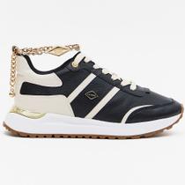 Tênis Easy Lança Perfume Jogging Metal In26 Preto Feminino