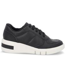 Tênis em Couro Preto Usaflex Am01002001 Tênis em Couro Preto Usaflex Am01002001
