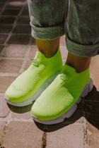 Tenis em tricô klo verde neon kallango Tenis em tricô klo verde neon kallango