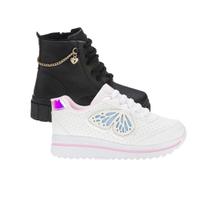 Tenis Escolar e Bota Feminina Infantil - KIT 2 PARES Tam 24 ao 34
