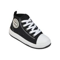 Tênis Escolar Infantil Pampili Joy Preto e Branco 487.004 Tênis Escolar Infantil Pampili Joy Preto e Branco 487.004