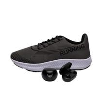 Tênis Esport Model Running + Fone + Caixa De Som Tênis Para Corridas e Caminhadas Esportivo