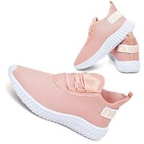 Tênis Esporte Casual Sola 3D Confortavel Nude