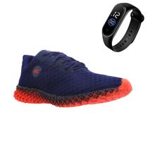 Tenis Esporte Feminino Academia Caminhada Ortopêdico + Relógio